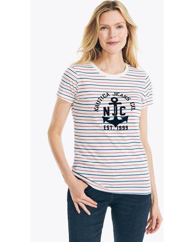 Nautica Jeans Co. Striped T-shirt - White