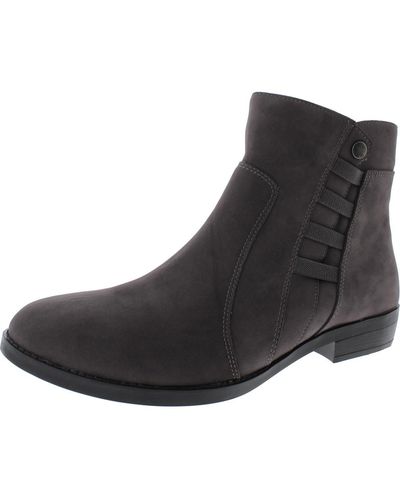David Tate Amore Faux Suede Booties Ankle Boots - Black