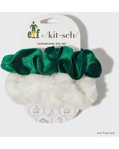 Kitsch Elf Scrunchie Set - Green