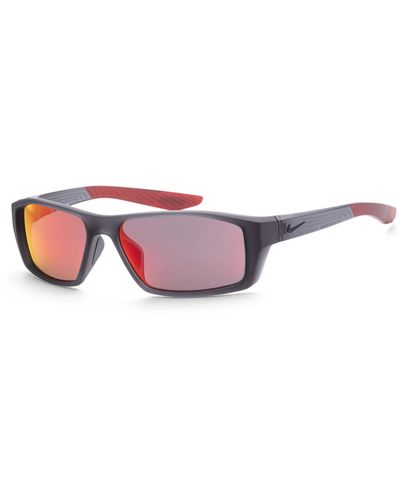 Nike 59 Mm Gray Sunglasses Ct8226-021-59 - Red