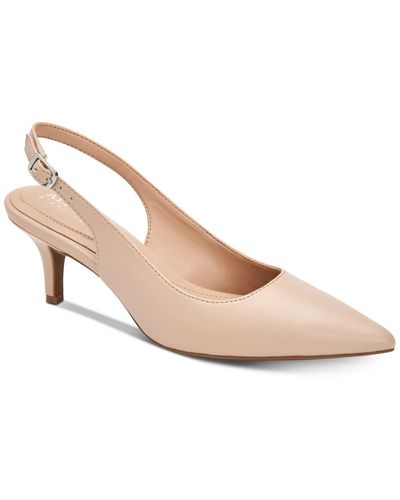 Alfani Babbsy Pointed Toe Slingback Heels - Pink