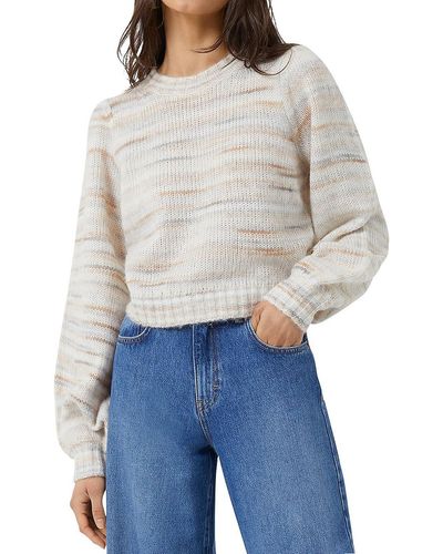 French Connection Marley Knit Striped Pullover Sweater - Blue