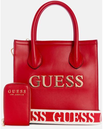 Guess Factory Caracara Small Carryall - Red