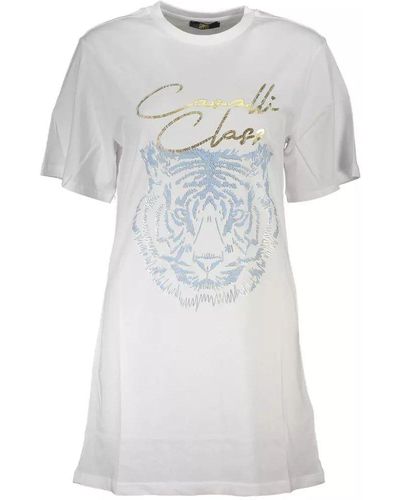Class Roberto Cavalli Cotton Tops & T-shirt - White