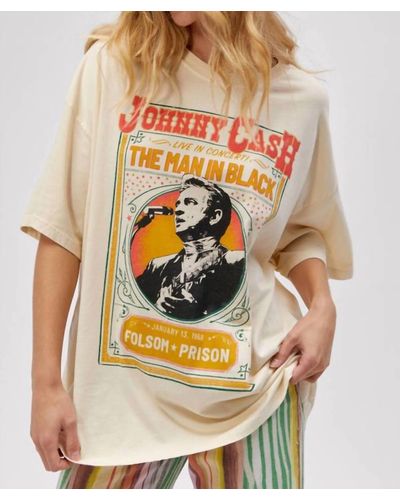 Daydreamer Johnny Cash Live Os Tee - Natural