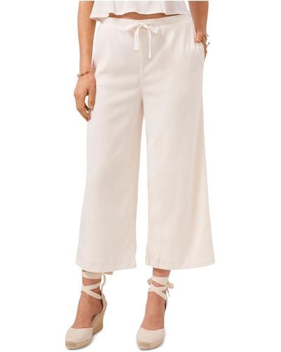 1.STATE Wide Leg Crop Trouser Pants - Natural