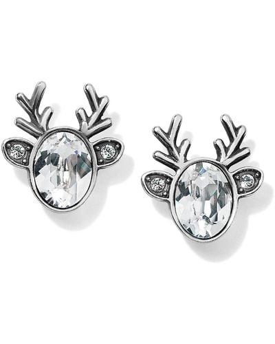 Brighton Reindeer Glitz Mini Post Earrings - Metallic