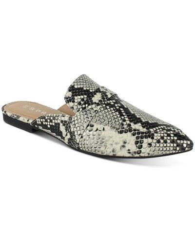 Esprit Jade Faux Leather Pointed Toe Loafer Mule - Multicolor