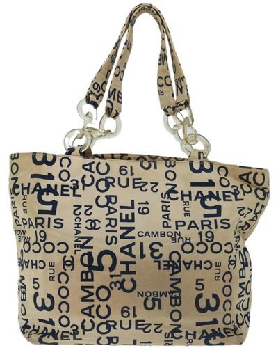 Chanel Shopping Canvas Tote Bag (pre-owned) - Metallic