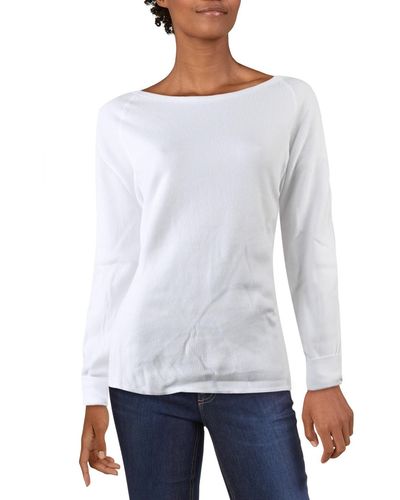 Free People Amelia Cotton Waffle Knit Thermal Top - White