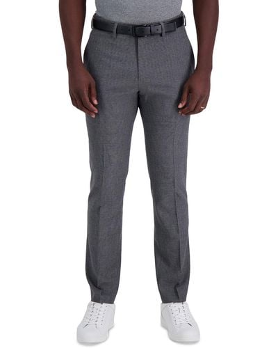 Kenneth Cole Premium Flex Mid Rise Dress Pants - Gray