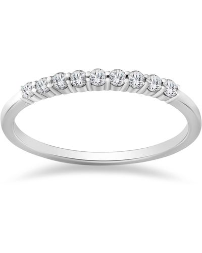 Pompeii3 1/4ct Lab Created Diamond Wedding Stackable Ring - Metallic