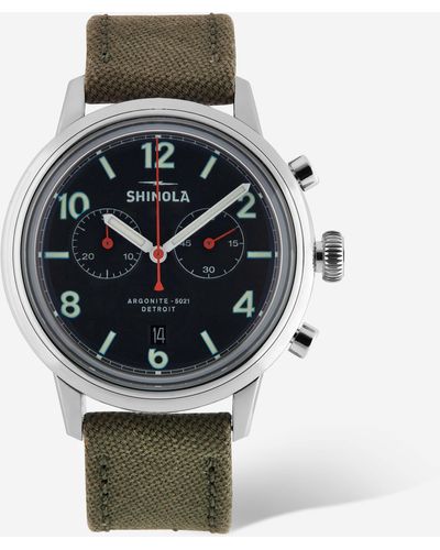 Shinola The Traveler Stainless Steel Quartz Chronograph Watch S0120245782 - Metallic