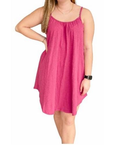 Z Supply Selena Slub Mini Dress - Pink