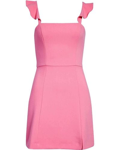 French Connection Whisper Ruffle Strap Mini Dress - Pink