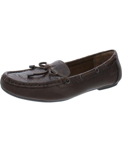 b.ø.c. Faux Leather Loafers - Brown