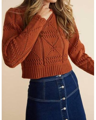MINKPINK Cara Crochet Sweater - Orange
