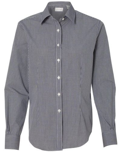 Van Heusen Gingham Check Shirt - Gray