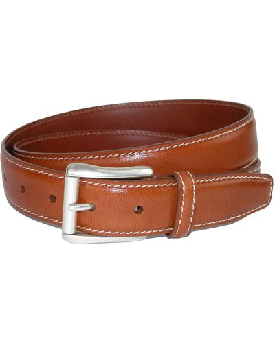 CrookhornDavis Ciga Calfskin Leather Casual Belt - Brown