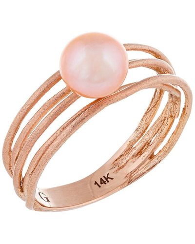 Splendid 14k Gold Freshwater Pearl Ring - Pink