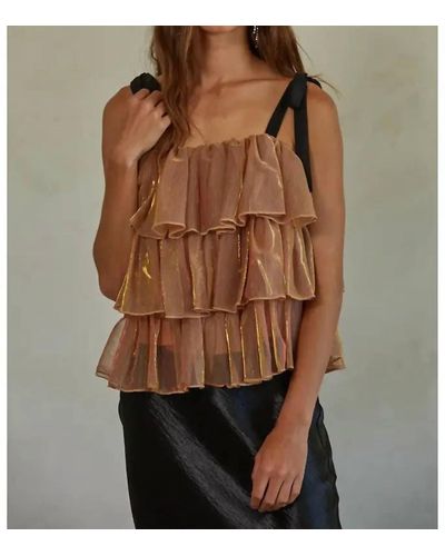 By Together Timeless Mesh Top - Brown