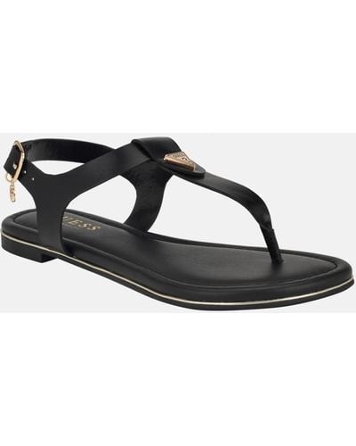 Guess Factory Dorrys T-strap Sandals - Black