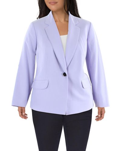 Le Suit Plus Suit Separate Office One-button Blazer - White