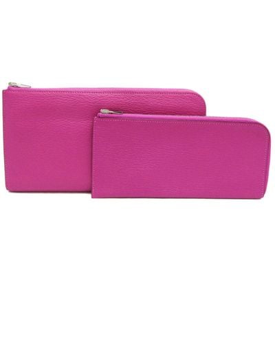 Hermès Leather Wallet (pre-owned) - Purple