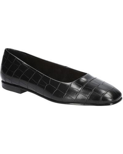 Bella Vita Kimiko Faux Leather Animal Print Loafers - Black
