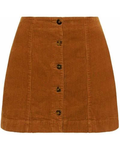 Spell Faye Corduroy Mini Skirt - Brown