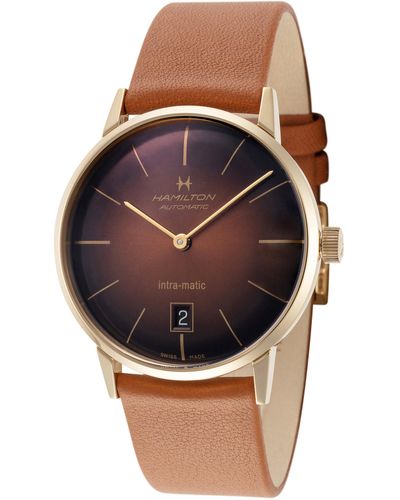 Hamilton Intra-matic 38mm Automatic Watch - Brown