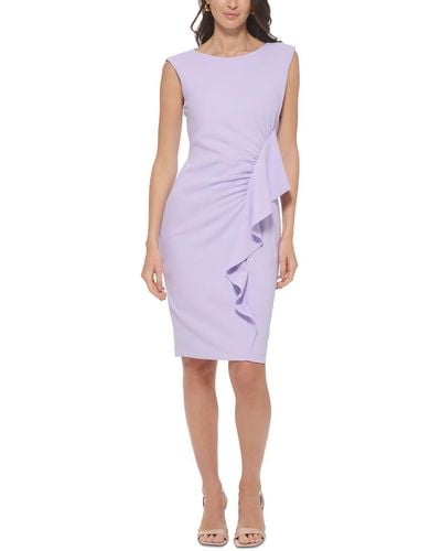 Calvin Klein Party Short Sheath Dress - Purple