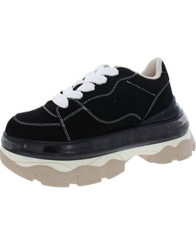 SPECTATOR Black Low Top Sneakers | Women's Designer Sneakers – Steve Madden  Canada