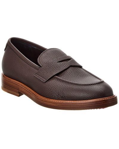 Isaia Leather Loafer - Brown