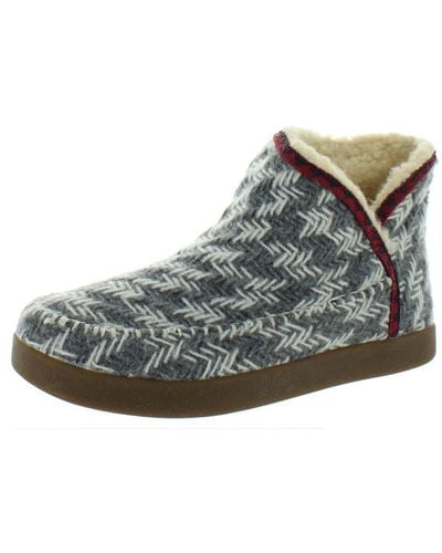 Sanuk Nice Bootah Wool Blend Slip On Winter Boots - Gray