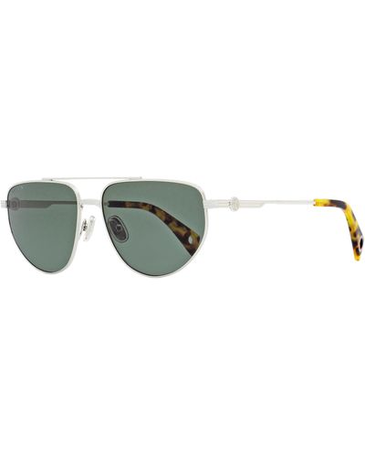 Lanvin Modified Avaitor Sunglasses Lnv105s Silver/tortoise 58mm - Black