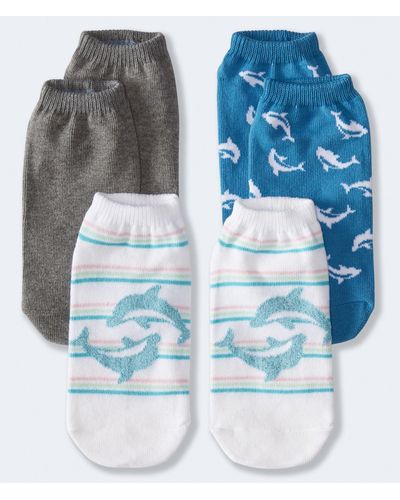 Aéropostale Dolphin Ankle Sock 3-pack - Blue