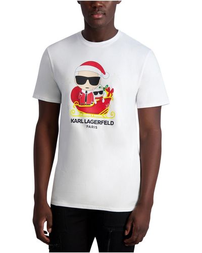 Karl Lagerfeld Holiday Crewneck T-shirt - White
