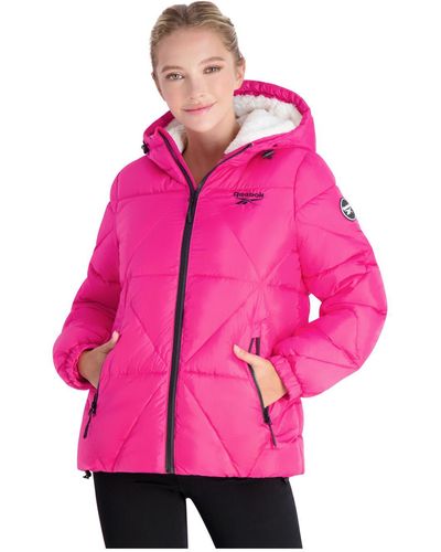 Reebok Quilted Insulated Puffer Jacket - Pink