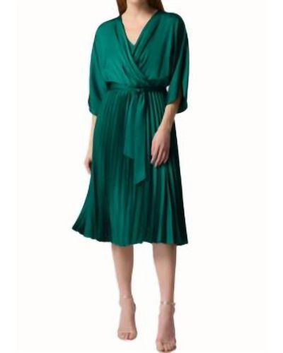 Joseph Ribkoff Ruffled Wrap Dress - Green