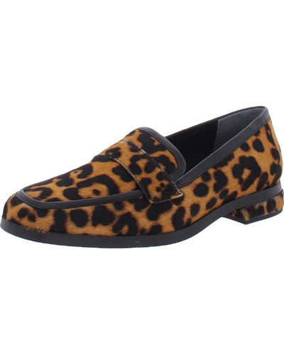 Vionic Sellah Calf Hair Animal Print Loafers - Brown