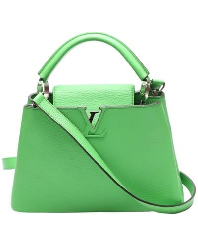 Louis Vuitton Capucines Leather Shopper Bag (pre-owned) - Green