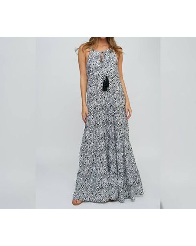 Pia Rossini Safari Maxi Dress - Gray