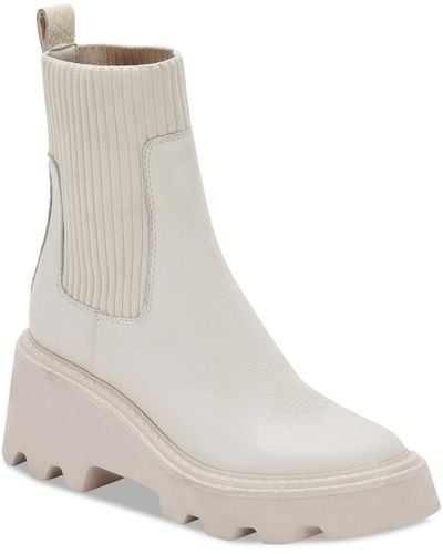 Dolce Vita Hoven H2o Ankle Platform Boots - White