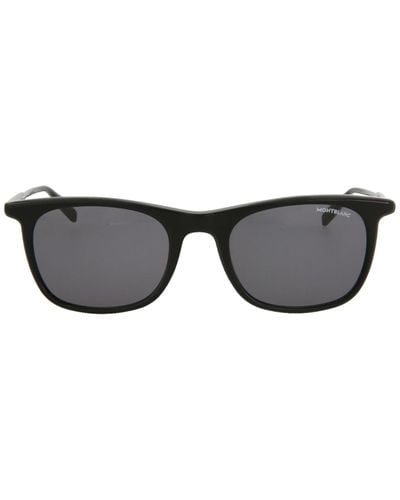 Montblanc Mb0007s 001 Wayfarer Sunglasses - Black