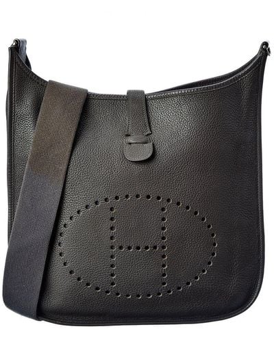 Hermès Clemence Leather Evelyne Ii Gm (authentic Pre-owned) - Black