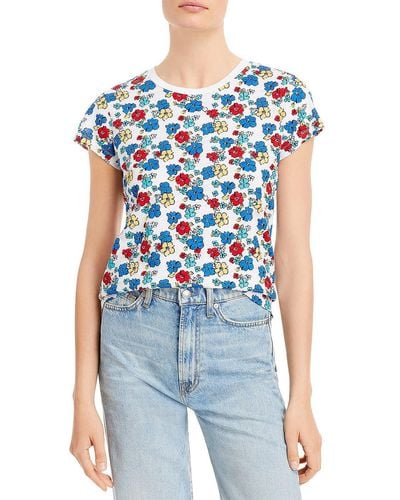 Goldie Liberty Pima Cotton Floral T-shirt - Blue