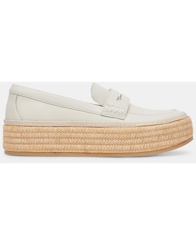 Dolce Vita Ranna Loafers Ivory Leather - White