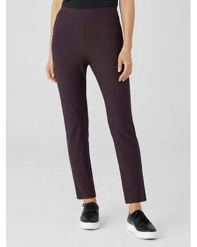 Eileen Fisher Washable Stretch Crepe Pant - Blue