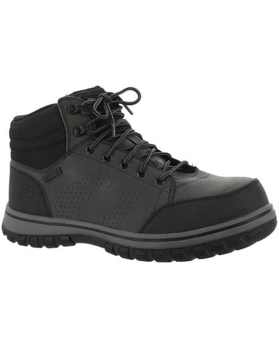 Skechers Mccoll Dassah Leather Electric Hazard Work & Safety Boot - Black